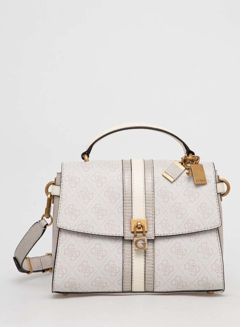 Guess - Ginevra Logo Top Handle Flap Cross-body Bags