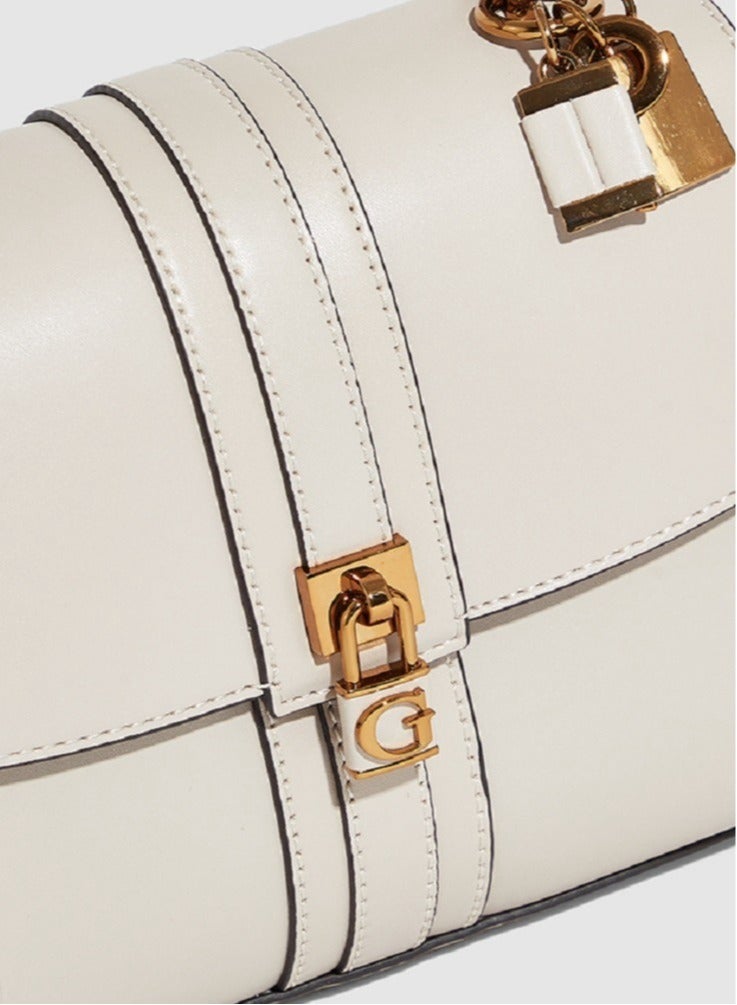 Guess - Ginevra Logo Top Handle Flap Cross-body Bags