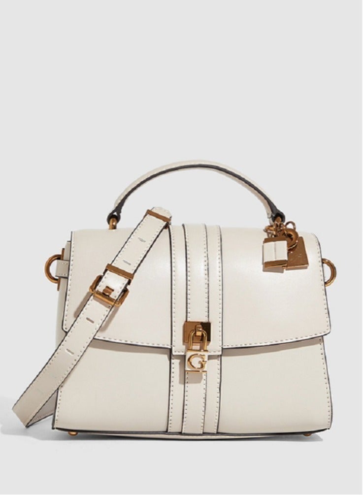 Guess - Ginevra Logo Top Handle Flap Cross-body Bags