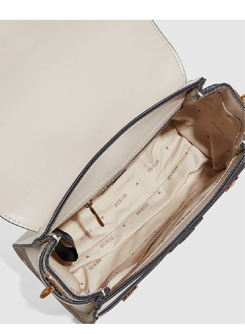 Guess - Ginevra Logo Top Handle Flap Cross-body Bags