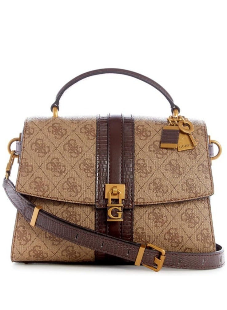 Guess - Ginevra Logo Top Handle Flap Cross-body Bags