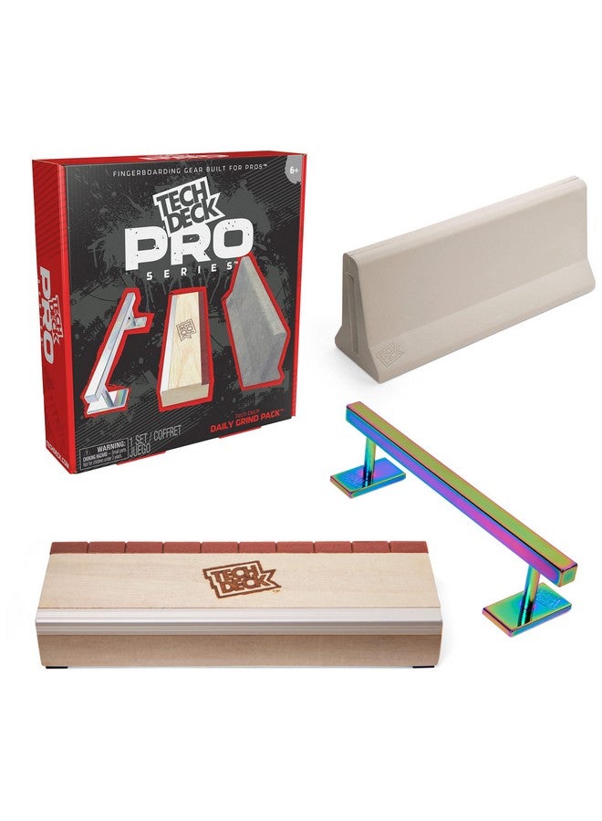 Pro Series Daily Grind Pack With 3 Obstacles Built For Pros; Kids Toys For Ages 6 And Up (Mini Fingerboard Sold Separately)