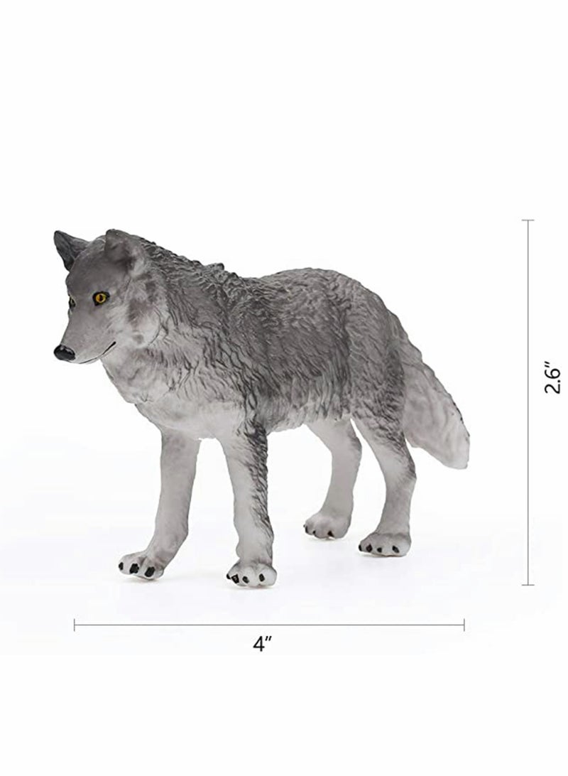 Wolf Figurine Set 7 Pieces Jumbo Wolf Toys for Kids Perfect Birthday Gift and Party Decoration