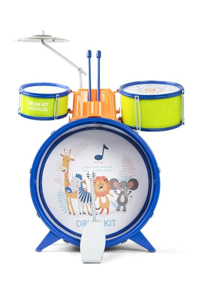 UKR Kids Drum Kit | Toddler Jazz Drum Musical Educational Learning Toy (Green) | Fun Music Activity for Children