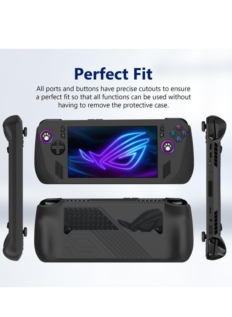 Case Compatible with ASUS ROG Ally X Ceamless Fit Protection Shockproof And Scratch-Resistant LED Visible Case Cover Compatible with ASUS ROG Ally X (Black)