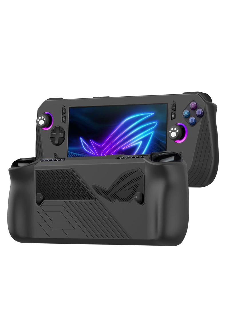 Case Compatible with ASUS ROG Ally X Ceamless Fit Protection Shockproof And Scratch-Resistant LED Visible Case Cover Compatible with ASUS ROG Ally X (Black)