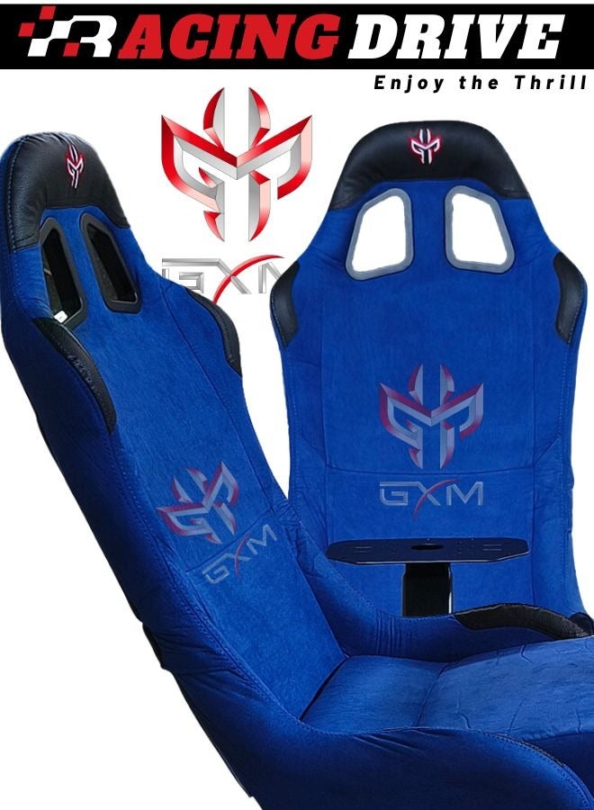 GXM Next Level Racing Stimulator Cockpit for All Logitech G923|G29|G920|FlashFire F111|Megacom Wheels|Thrustmaster|Fanatec Wheels|PlayStation 5/4|Xbox Series S/X|PC Platforms w/Shifter Holder, Blue