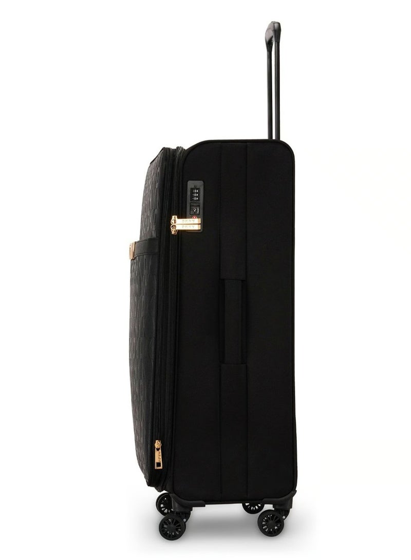 Impressionist Hardside Luggage on Wheels for Unisex | Ultra Lightweight ABS on with Spinner Wheels 4 Color Black