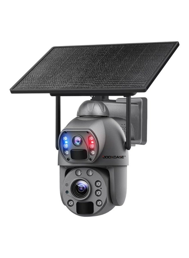 Metal Dual Lens Security 4G Card Solar Camera