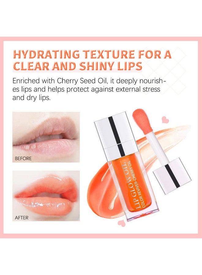 2Pcs Moisturizing Lip Glow Oil Glossy Clear Anticrack Lip Hydrating Lip Gloss Wet Long Lasting Repair Dry Cracked Lips Base Color Care