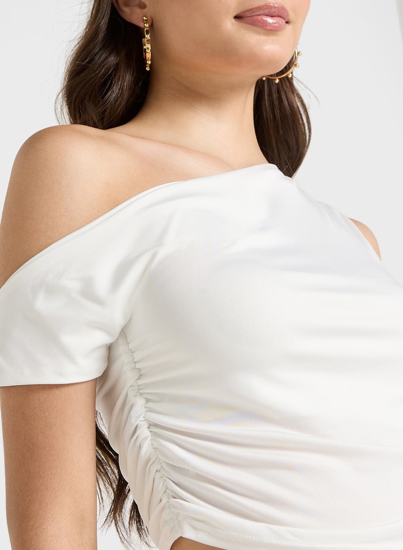 Drop Sleeve Ruched Top