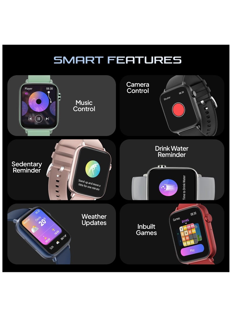 Fire-Boltt Newly Launched Ninja Fit Pro Smartwatch Bluetooth Calling Full Touch 2.0 & 120+ Sports Modes with IP68, Multi UI Screen, Over 100 Cloud Based Watch Faces, Built in Games (Red)