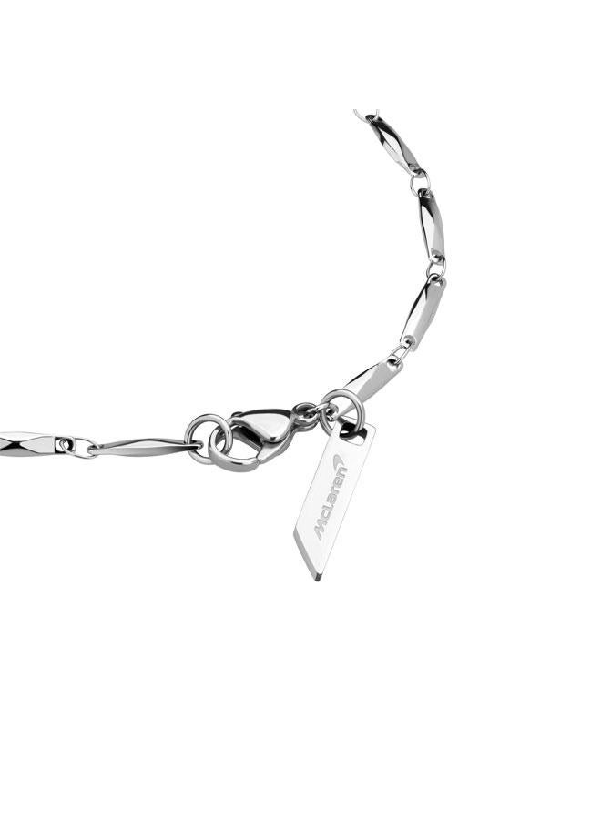 Acute Silver and Black Necklace for Men