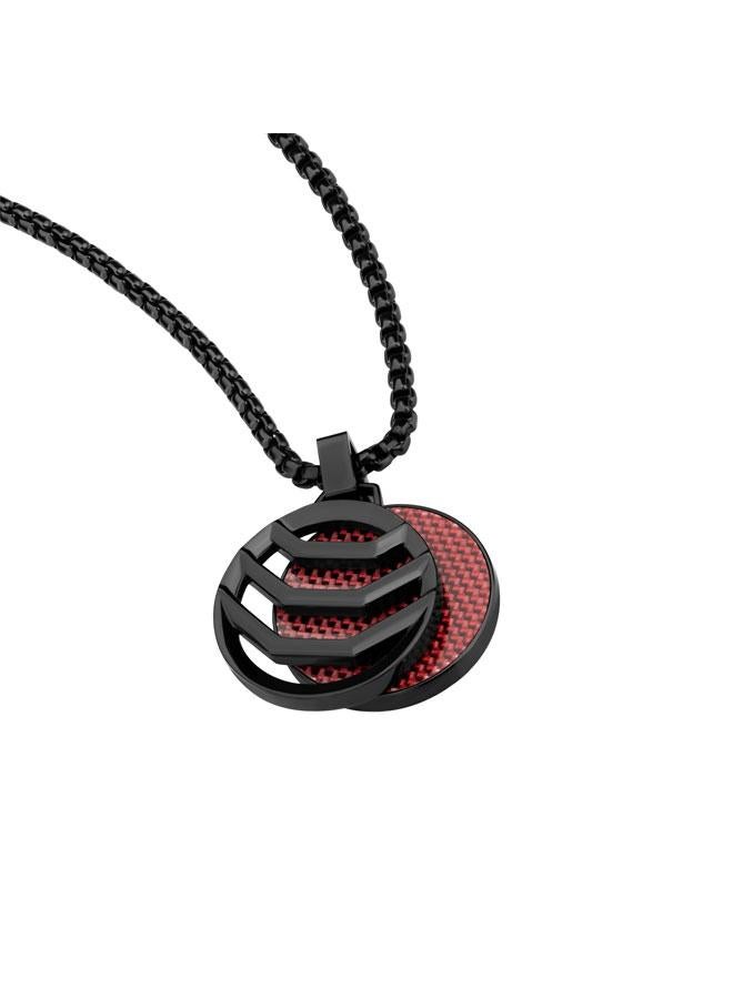 Stormy Black Stainless Steel Necklace for Men