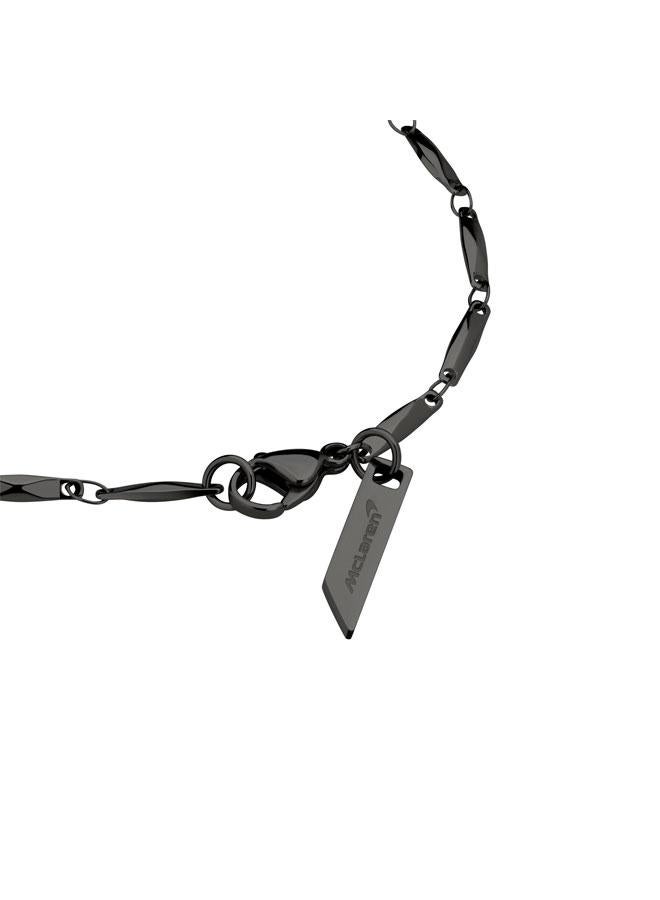 Acute black carbon fiber and finished in a ion-plated Necklace for Men