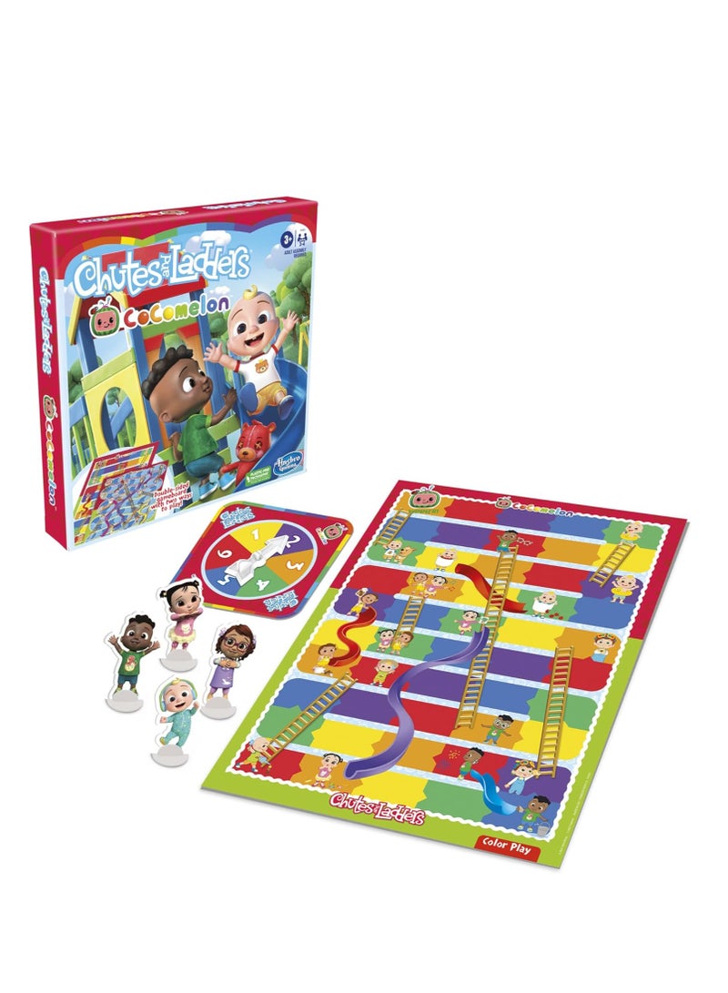 Hasbro Gaming Chutes and Ladders: CoComelon Edition Board Game – Fun Family Game for Kids Ages 3 and Up, 2-4 Players