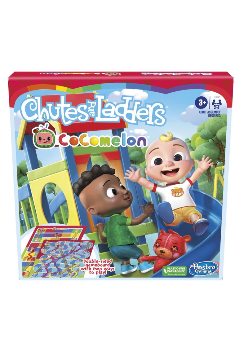 Hasbro Gaming Chutes and Ladders: CoComelon Edition Board Game – Fun Family Game for Kids Ages 3 and Up, 2-4 Players