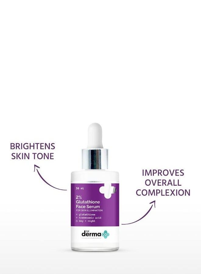 The Derma Co 2% Glutathione Face Serum With Glutathione and Tranexamic Acid For Skin Illumination- 30 ml