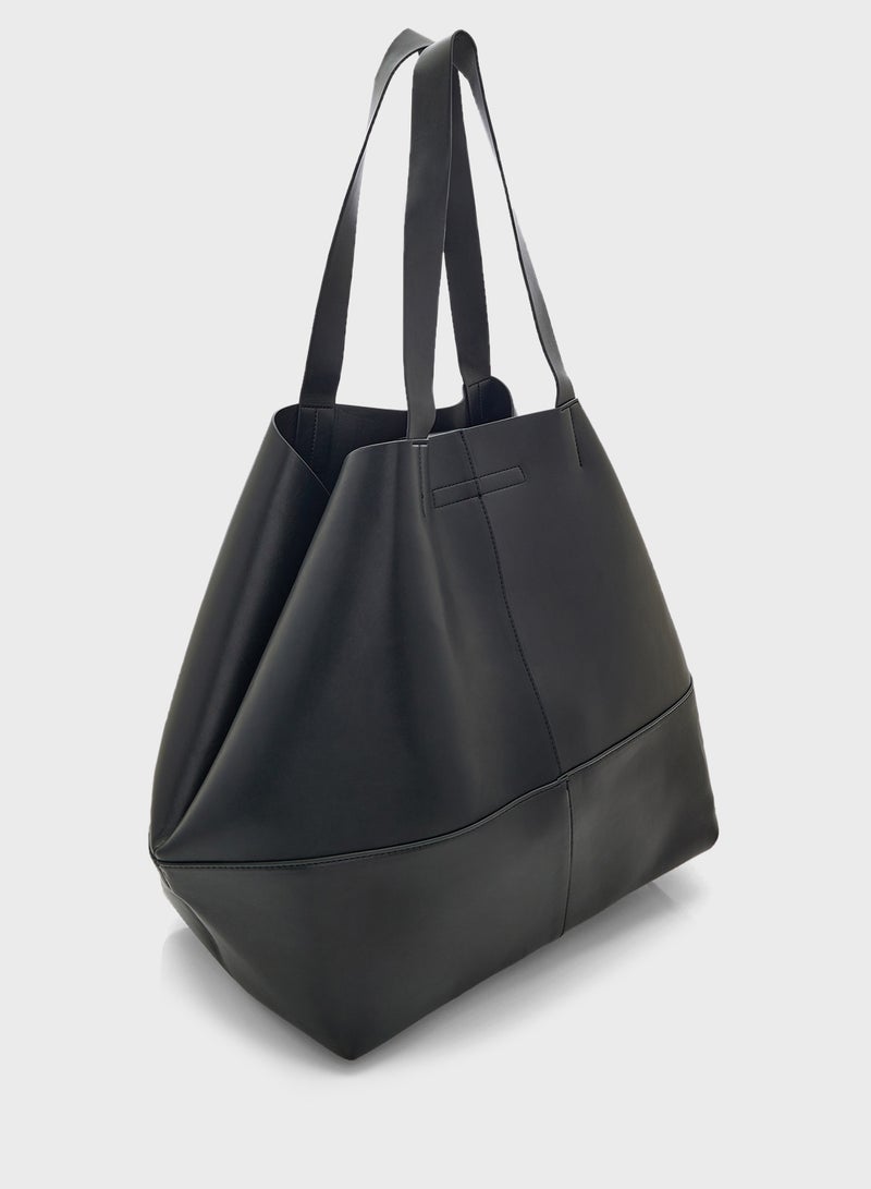 Multi Panel Oversized Tote Bag