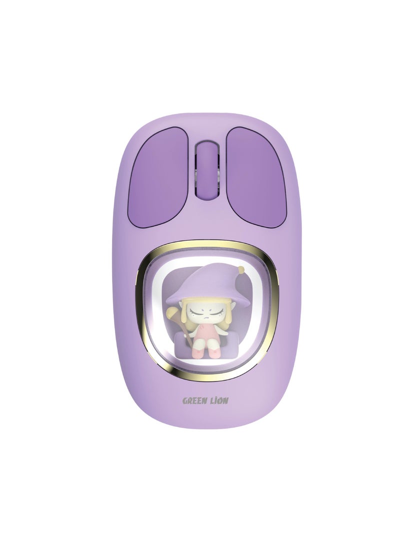 Moosh Wireless Mouse 1200 DPI / 3 Button Function / Connect 3 Devices / 10m Range- Purple