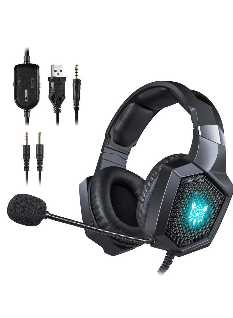 Onikuma K8 Gaming Headset Wired Stereo Headphone for PS4/PC/Xbox Controller/Laptop/iPad/Nintendo Switch Over-Ear Headphones