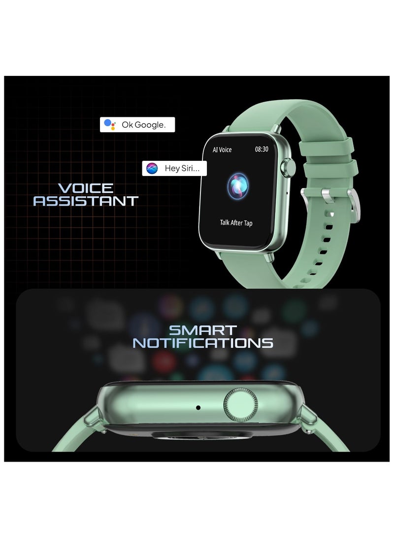 Fire-Boltt Newly Launched Ninja Fit Pro Smartwatch Bluetooth Calling Full Touch 2.0 & 120+ Sports Modes with IP68, Multi UI Screen, Over 100 Cloud Based Watch Faces, Built in Games (Green)