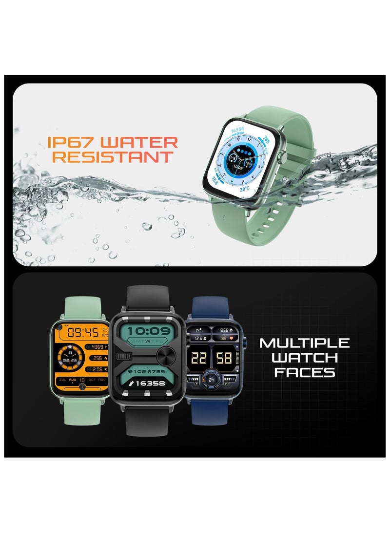 Fire-Boltt Newly Launched Ninja Fit Pro Smartwatch Bluetooth Calling Full Touch 2.0 & 120+ Sports Modes with IP68, Multi UI Screen, Over 100 Cloud Based Watch Faces, Built in Games (Green)