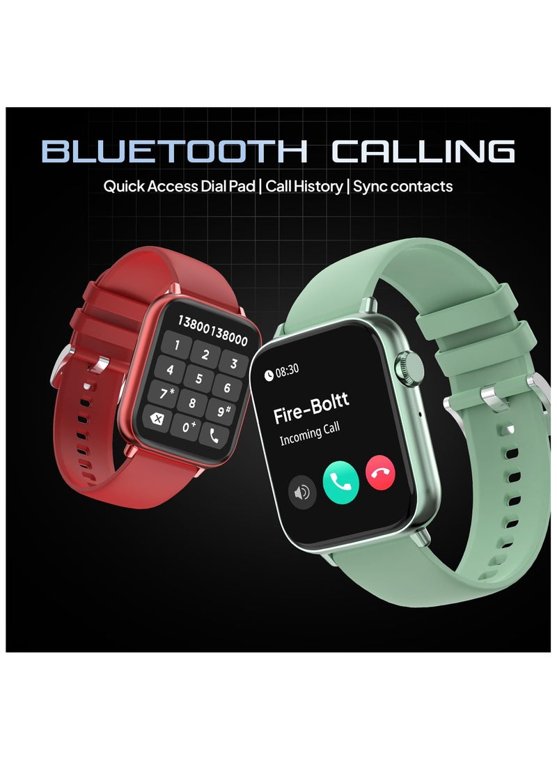 Fire-Boltt Newly Launched Ninja Fit Pro Smartwatch Bluetooth Calling Full Touch 2.0 & 120+ Sports Modes with IP68, Multi UI Screen, Over 100 Cloud Based Watch Faces, Built in Games (Green)