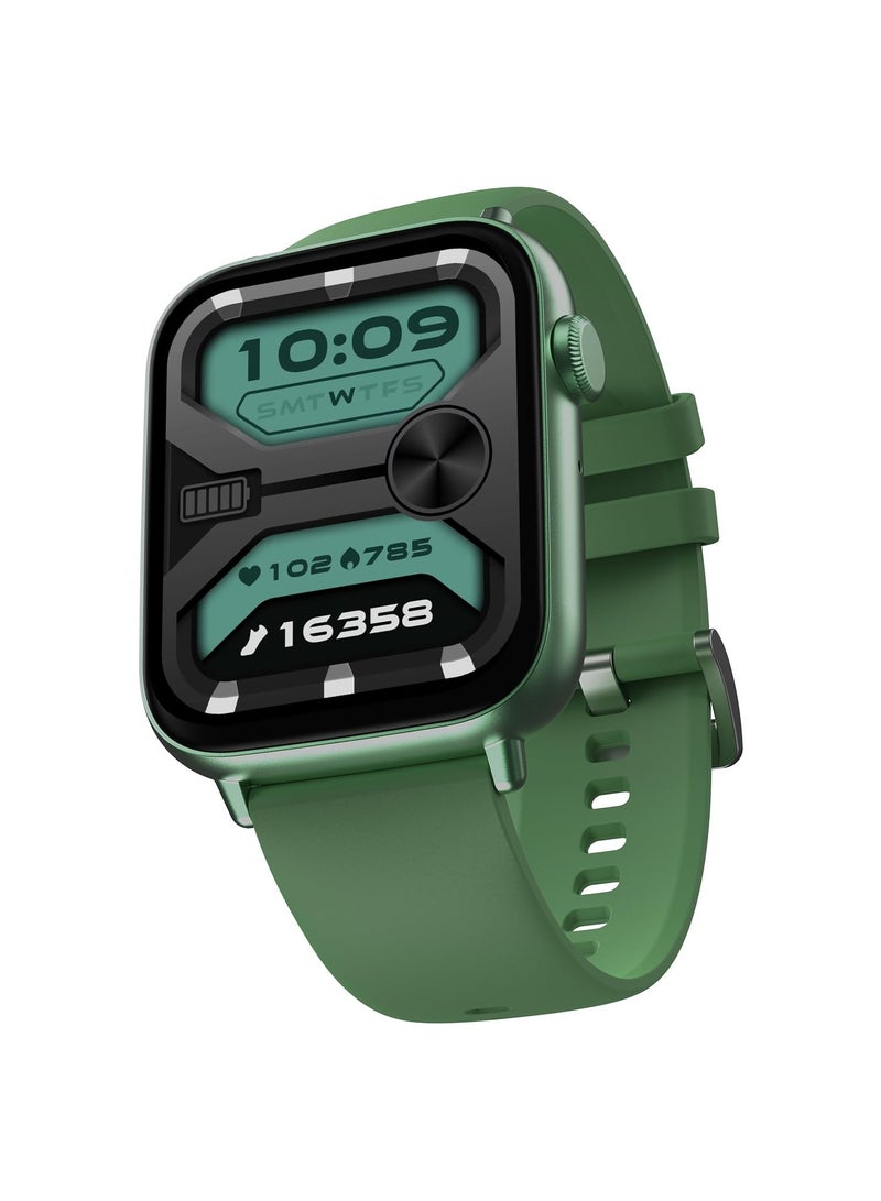 Fire-Boltt Newly Launched Ninja Fit Pro Smartwatch Bluetooth Calling Full Touch 2.0 & 120+ Sports Modes with IP68, Multi UI Screen, Over 100 Cloud Based Watch Faces, Built in Games (Green)