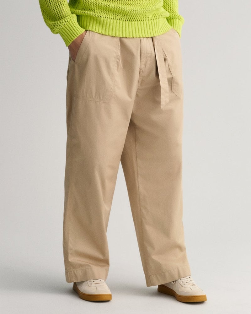 Gant Belted Cotton Poplin Pants