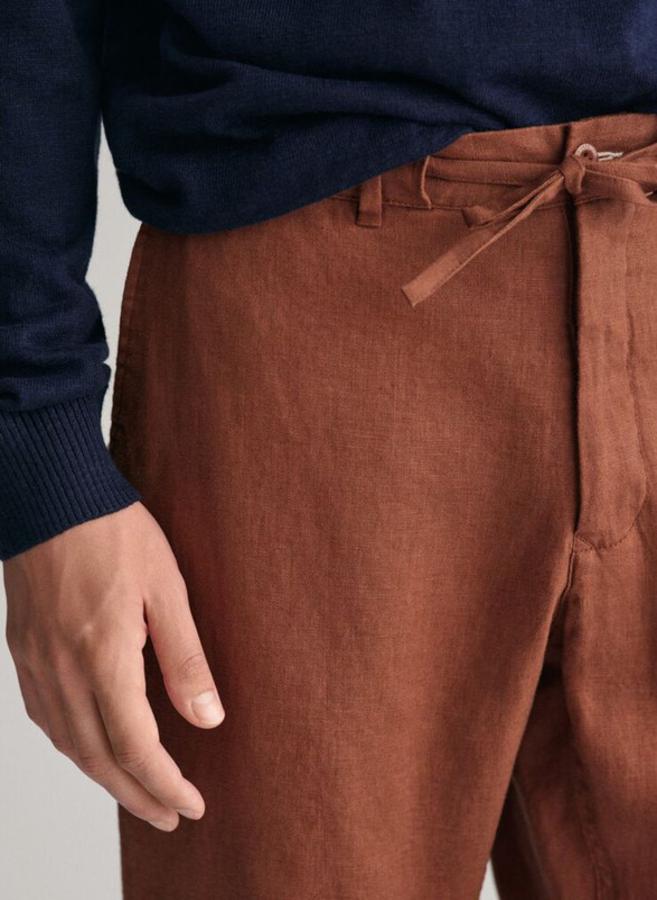 Relaxed Fit Linen Drawstring Pants