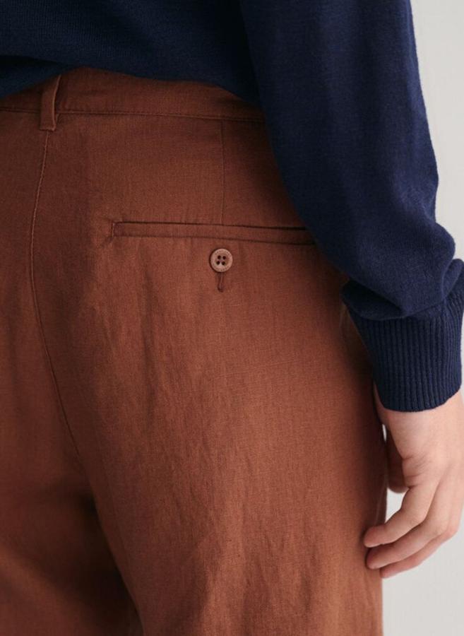 Relaxed Fit Linen Drawstring Pants