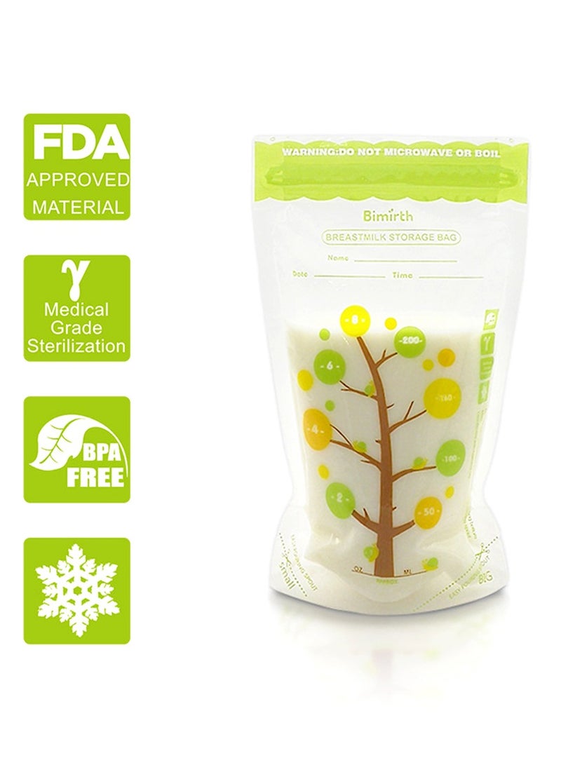 BPA Free Milk Storage Bags 112 Count 200ml Freshness Seal Easy Freezing for Newborns and Infants