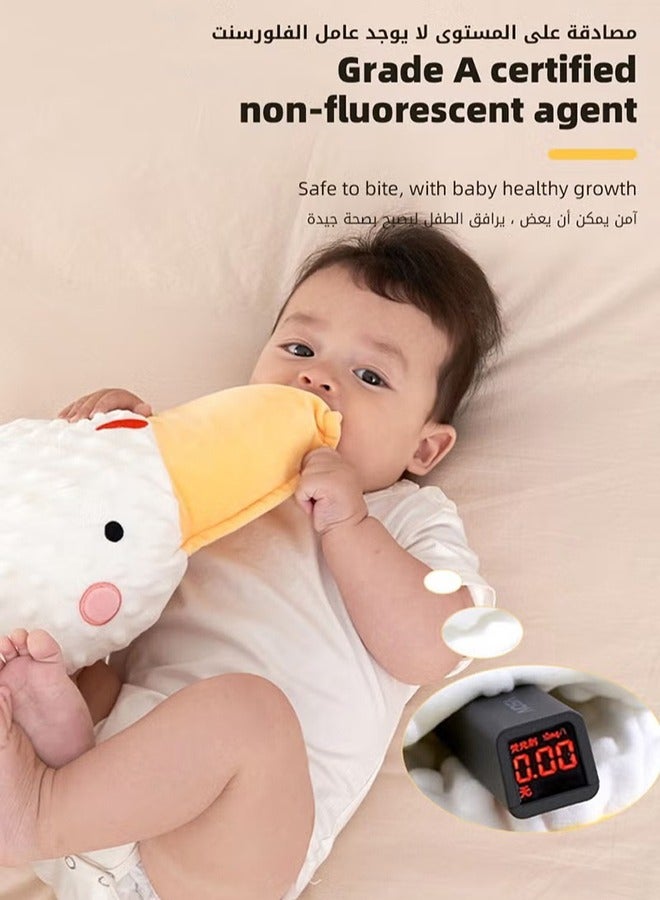 Baby Exhaust Pillow, Breathable and Soft Toddler Nursery Pillows, Infant Soothing Doll, for Sleeping and Relief of Flatulence in the Shape of a Large White Goose