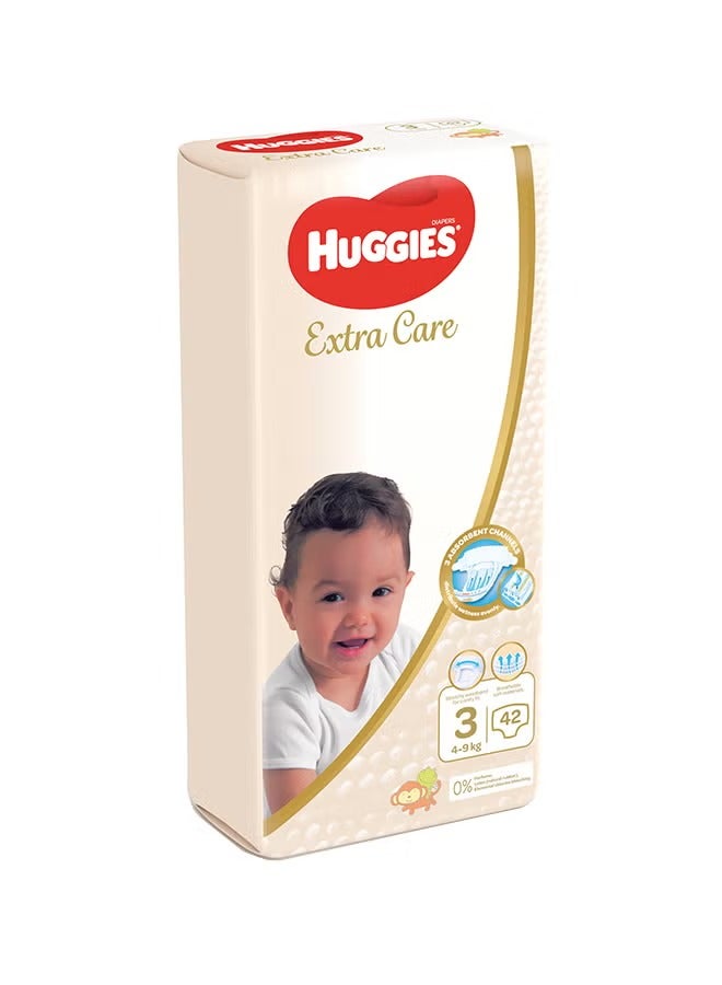 Extra Care, Size 3, 4 - 9 kg, Value Pack, 42 Diapers, Packaging May Vary