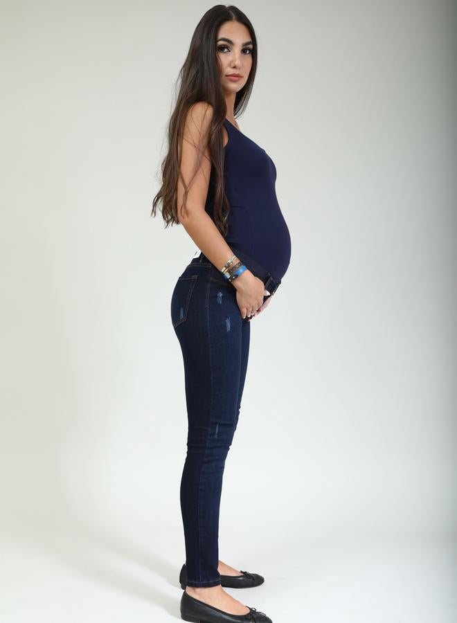 Dark Blue Slim Zola Maternity Jeans