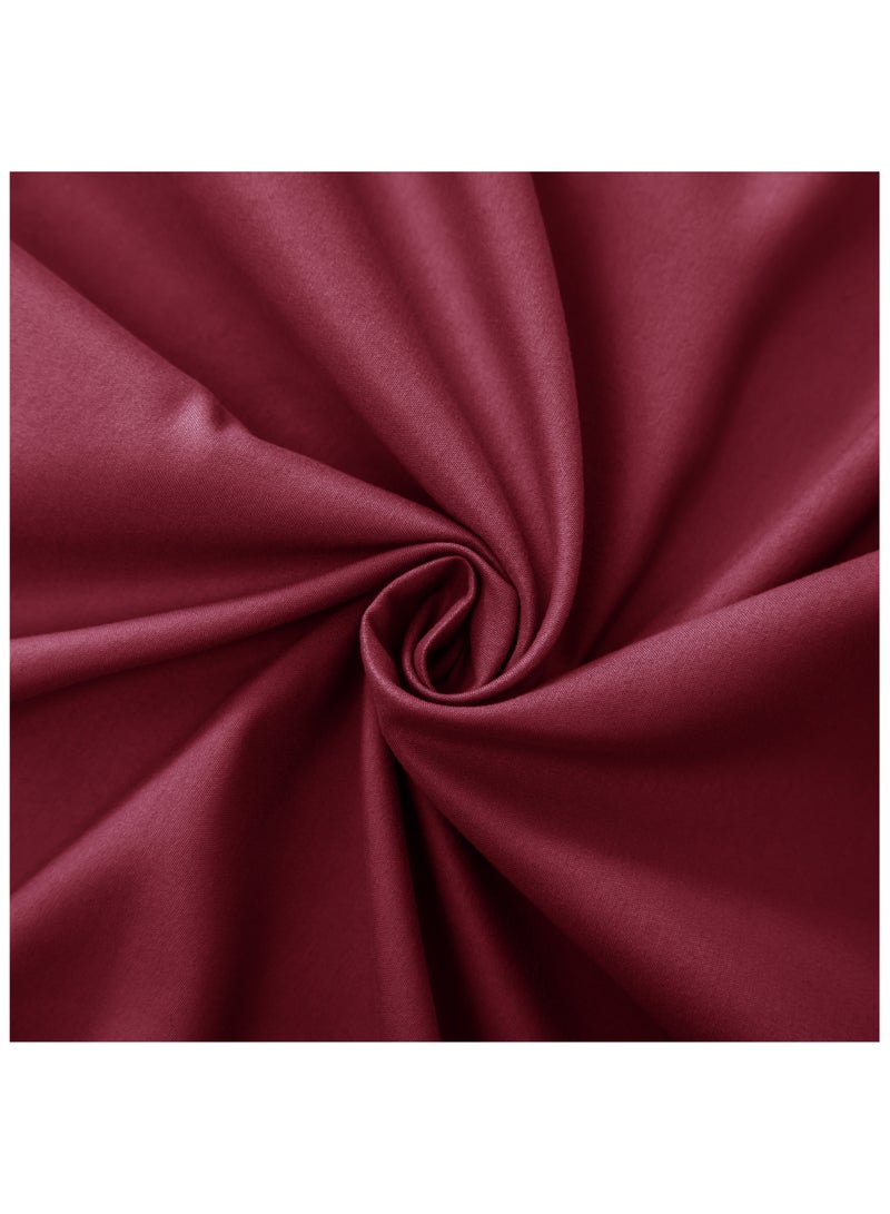 Panax Bedding Queen Bed Sheets Set - 4 Piece Bedding - Brushed Microfiber - Shrinkage and Fade Resistant - Easy Care (Burgandy, Queen)