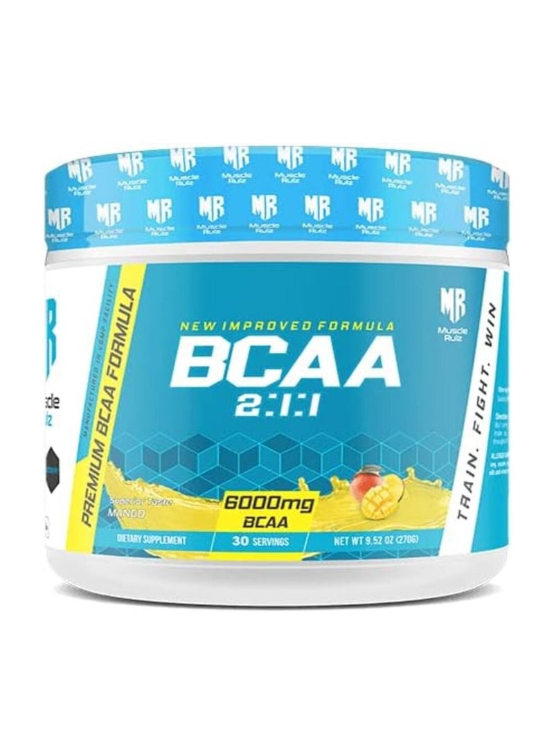 Musclerulz, BCAA+B6, 270g, Mango, 30 Servings