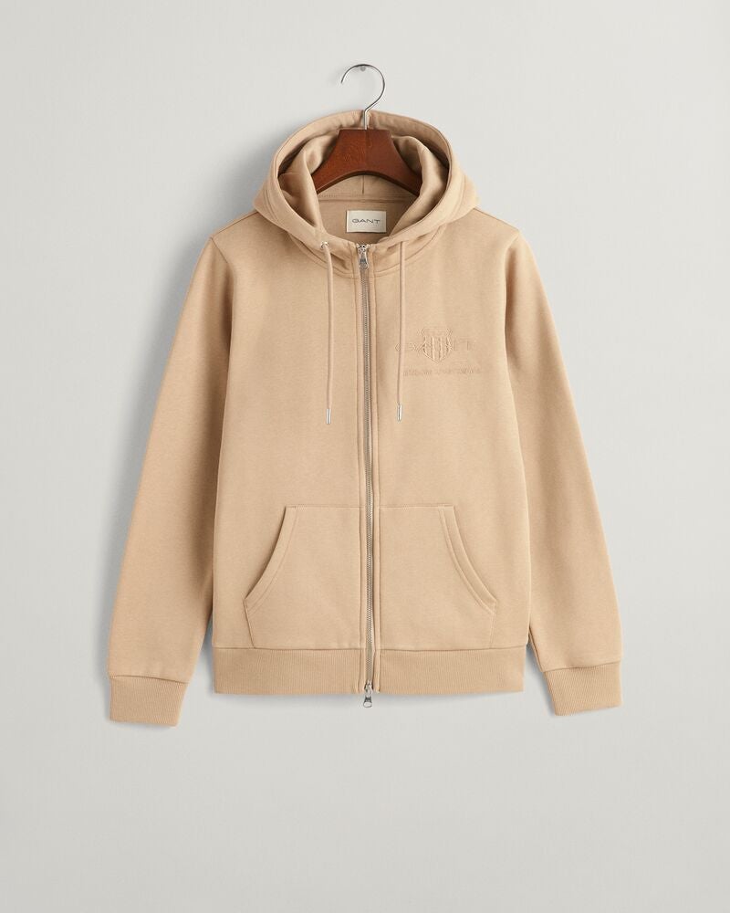 Gant Tonal Shield Zip Hoodie