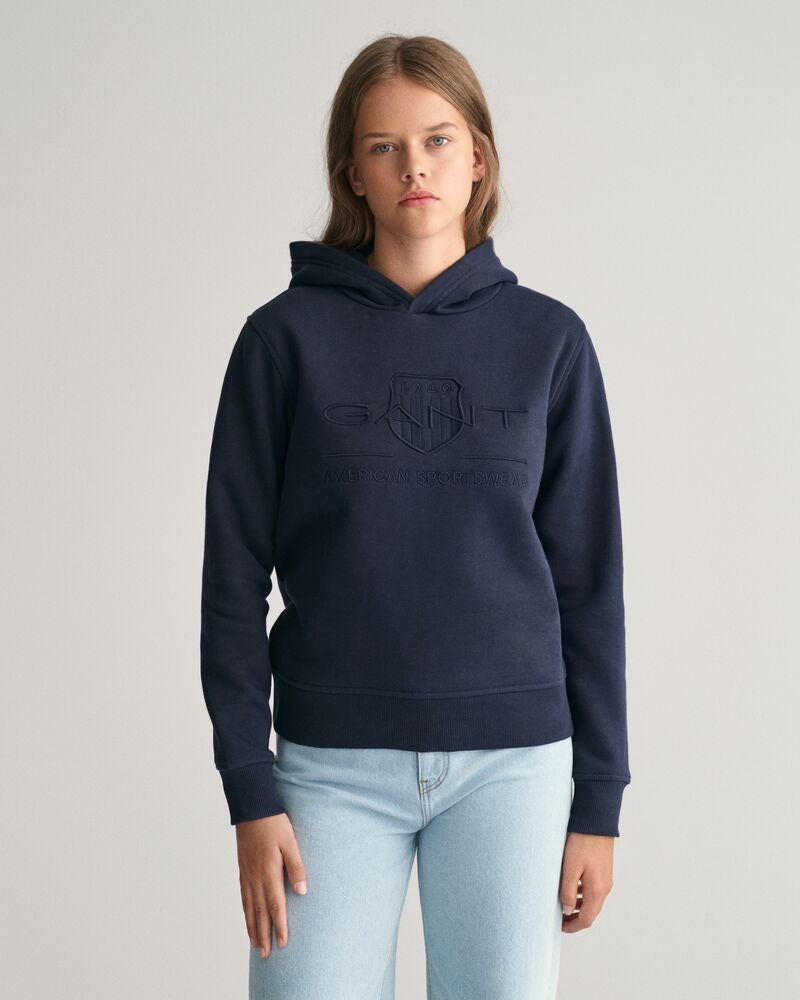 Gant Teens Tonal Shield Hoodie