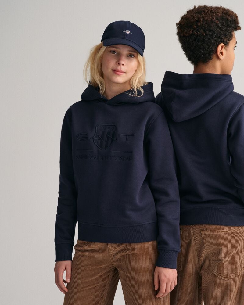 Gant Teens Tonal Shield Hoodie