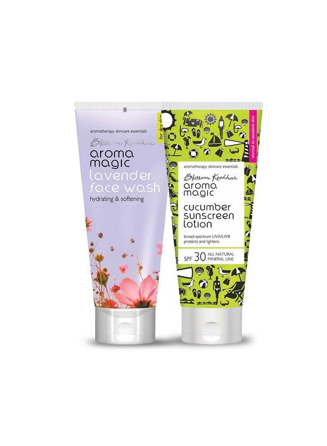 Lavender Face Wash- 100 Ml & Cucumber Sunscreen Lotion- 100 Ml (Combo)