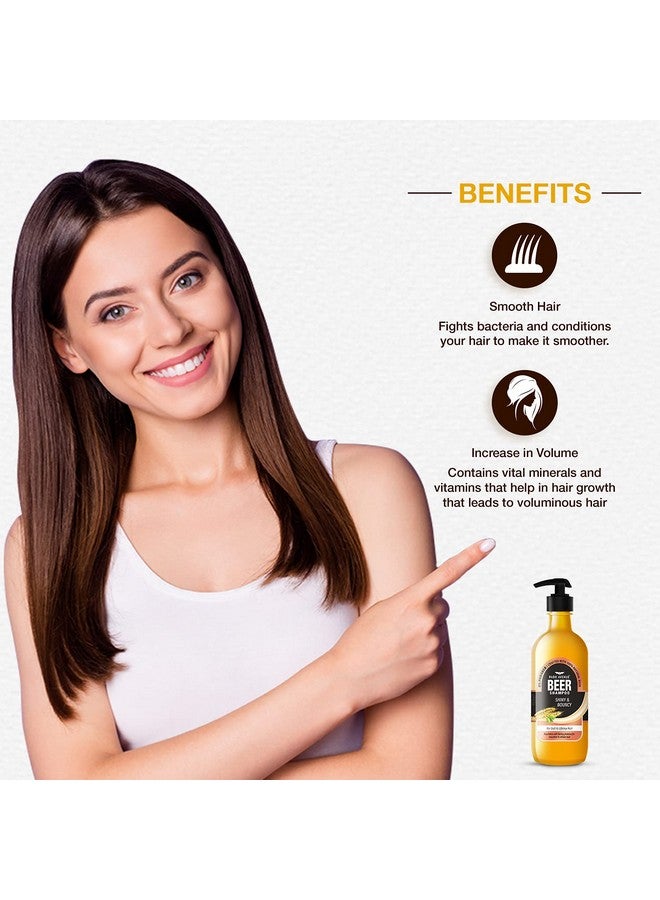 Beer Shampoo For Shiny & Bouncy Hair (650Ml) | Paraben Free | For Dull & Lifeless Hair | Crafted With Natural Beer