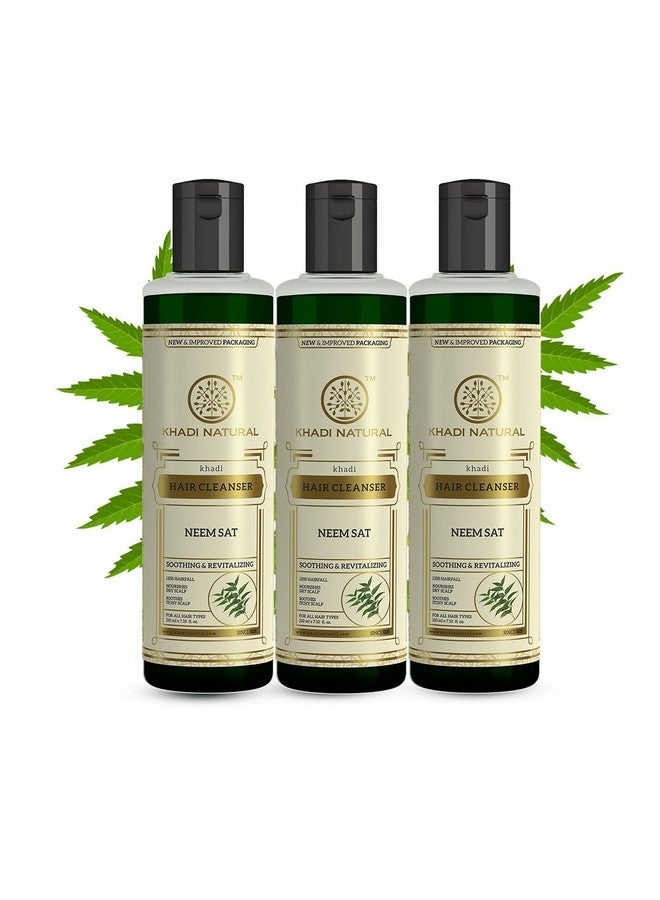 Neem Sat Hair Shampoo For Thick & Strong Hair | Natural Hair Cleanser For Healthy Hair|Suitable For All Hair Types |Pack Of 3 | (210 * 3) (630 Ml)