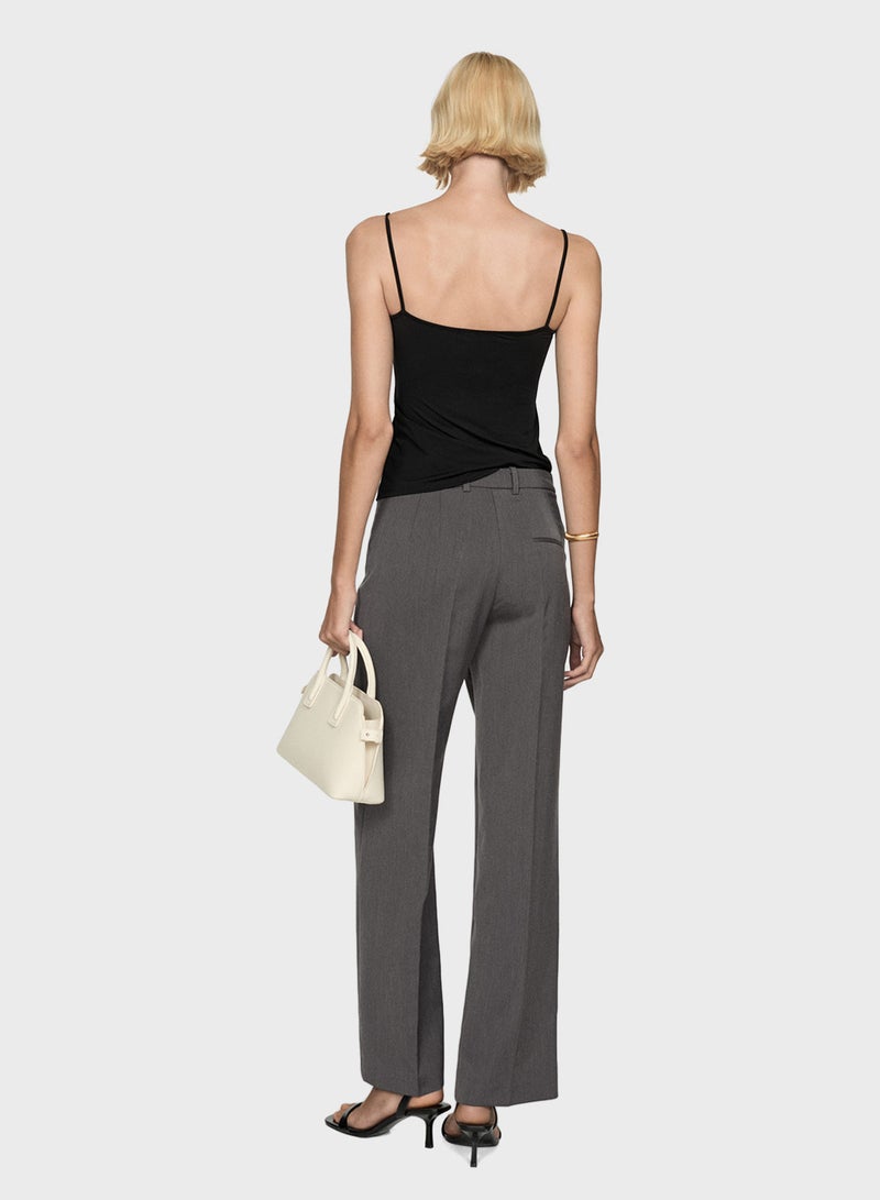 Pleated Straight Pant