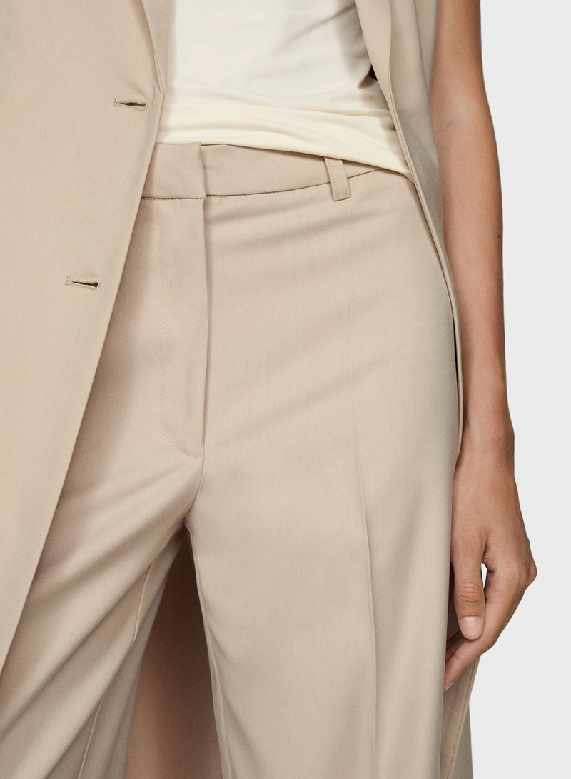 Pleated Straight Pant