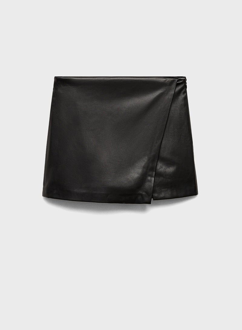 Leather-Effect Culottes