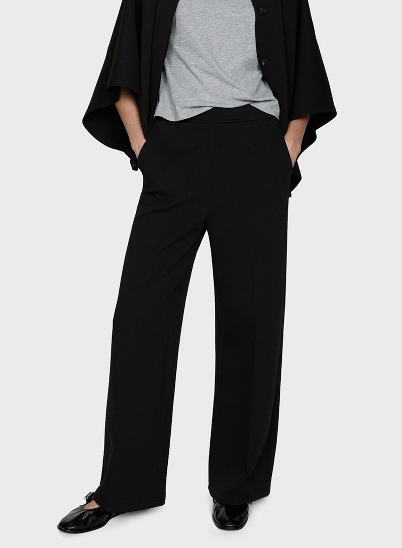 Flowy Straight-Fit Trousers