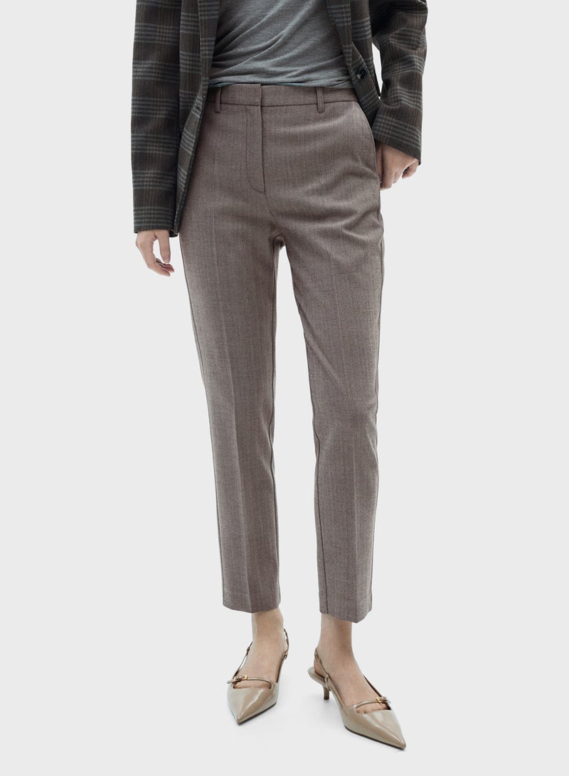 Mid-Rise Skinny Trousers