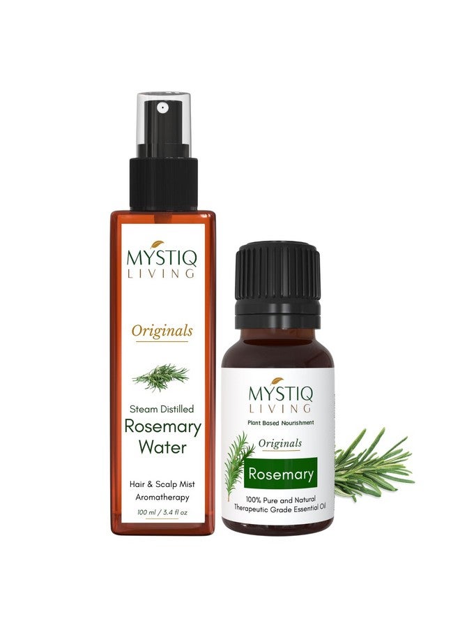 Rosemary Oil Rosemary Water Combo (100 Ml + 15 Ml) | Hair Growth With Hair Mist And Essential Oil | 100% Pure & Natural